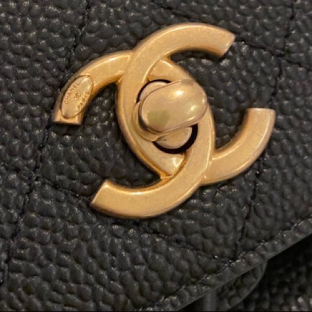 Auth Chanel Parisian Journey caviar gold backpack - Picture 9 of 13